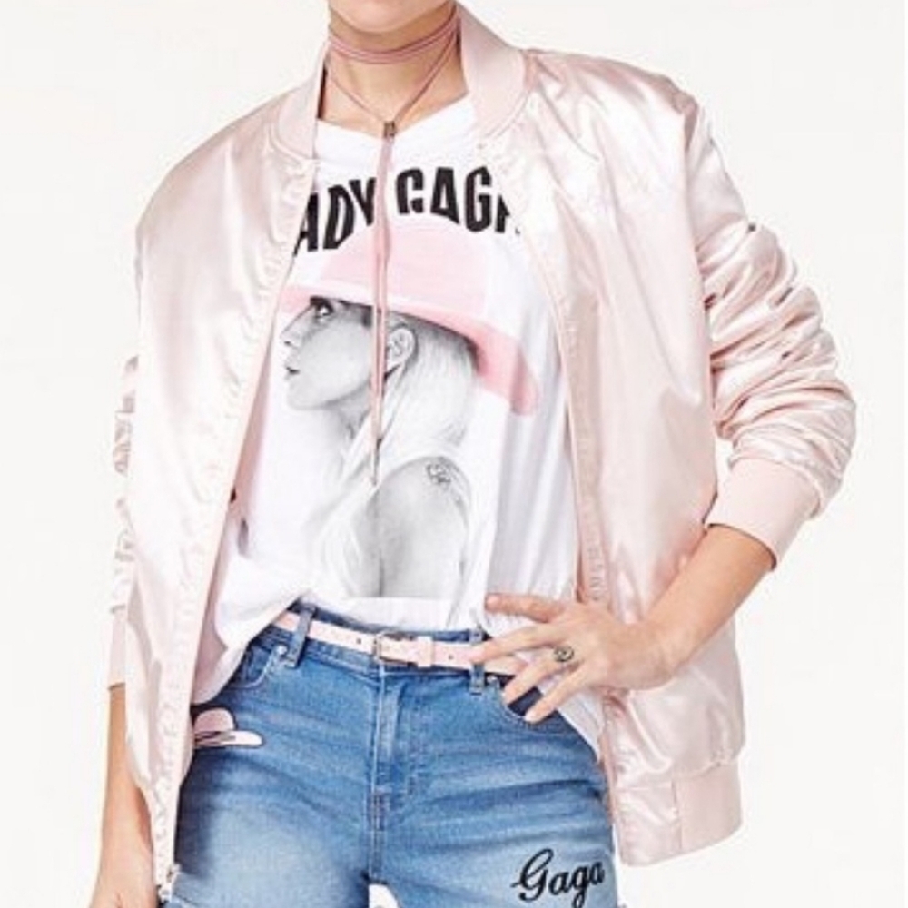 Lady Gaga Joanne Tour Bomber Jacket Blush Pink XS